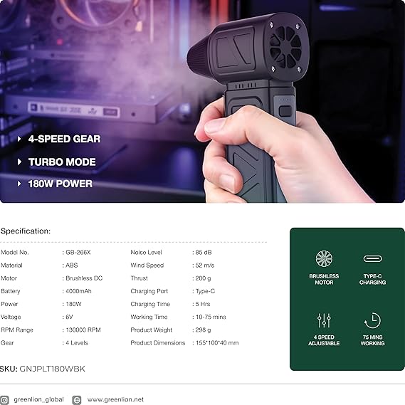 منفاخ بفوهه مغناطيسيةمن Green Lion Jet Pro Lite - الصورة 3