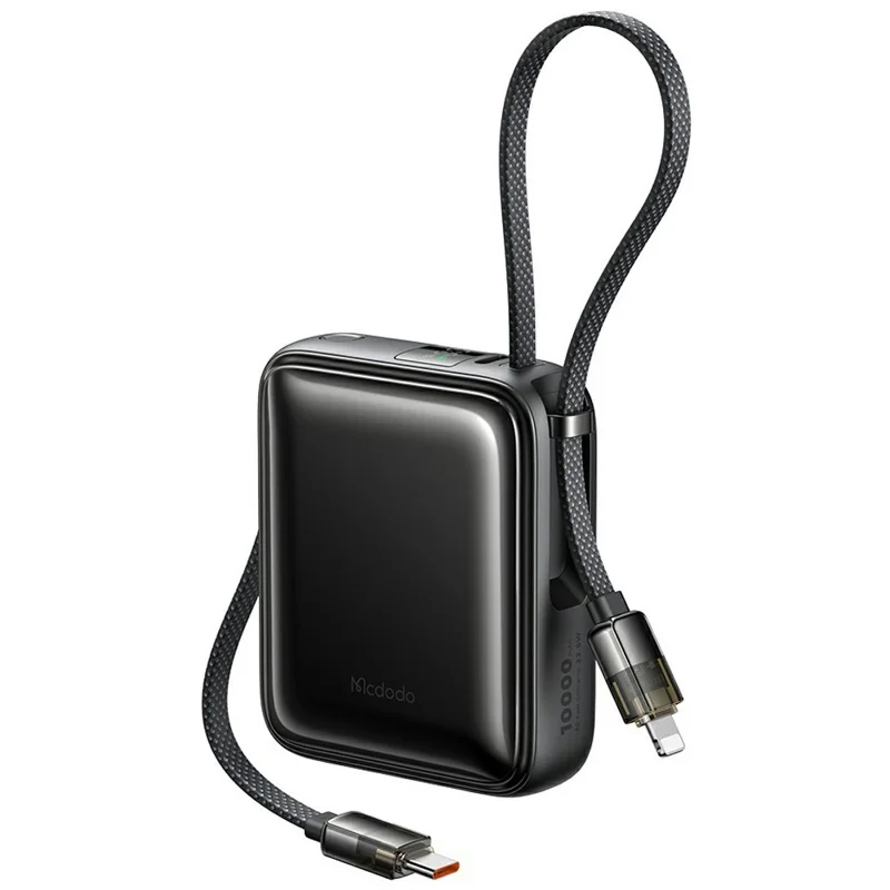 شاحن هاتف محمول صغير MCDODO 10000mAh Power Bank with Built-In Cables