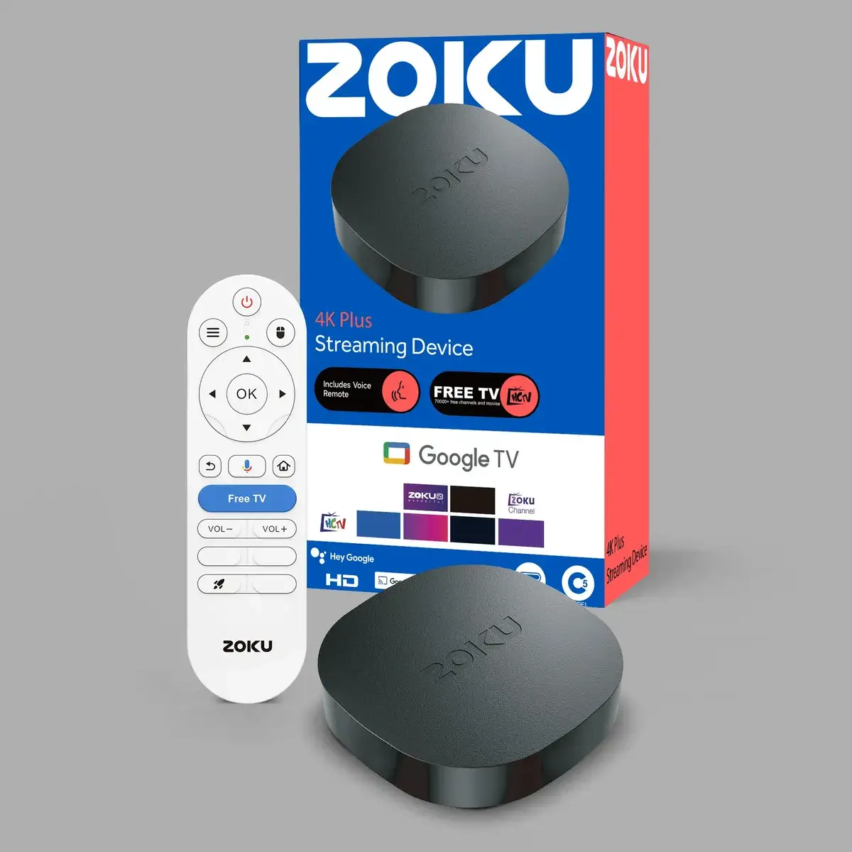 تي في بوكسZoku 4K Plus Streaming Device con Google TV 2/16GB