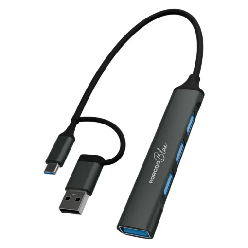 موزع USB نوع سي 3 في 1من Porodo